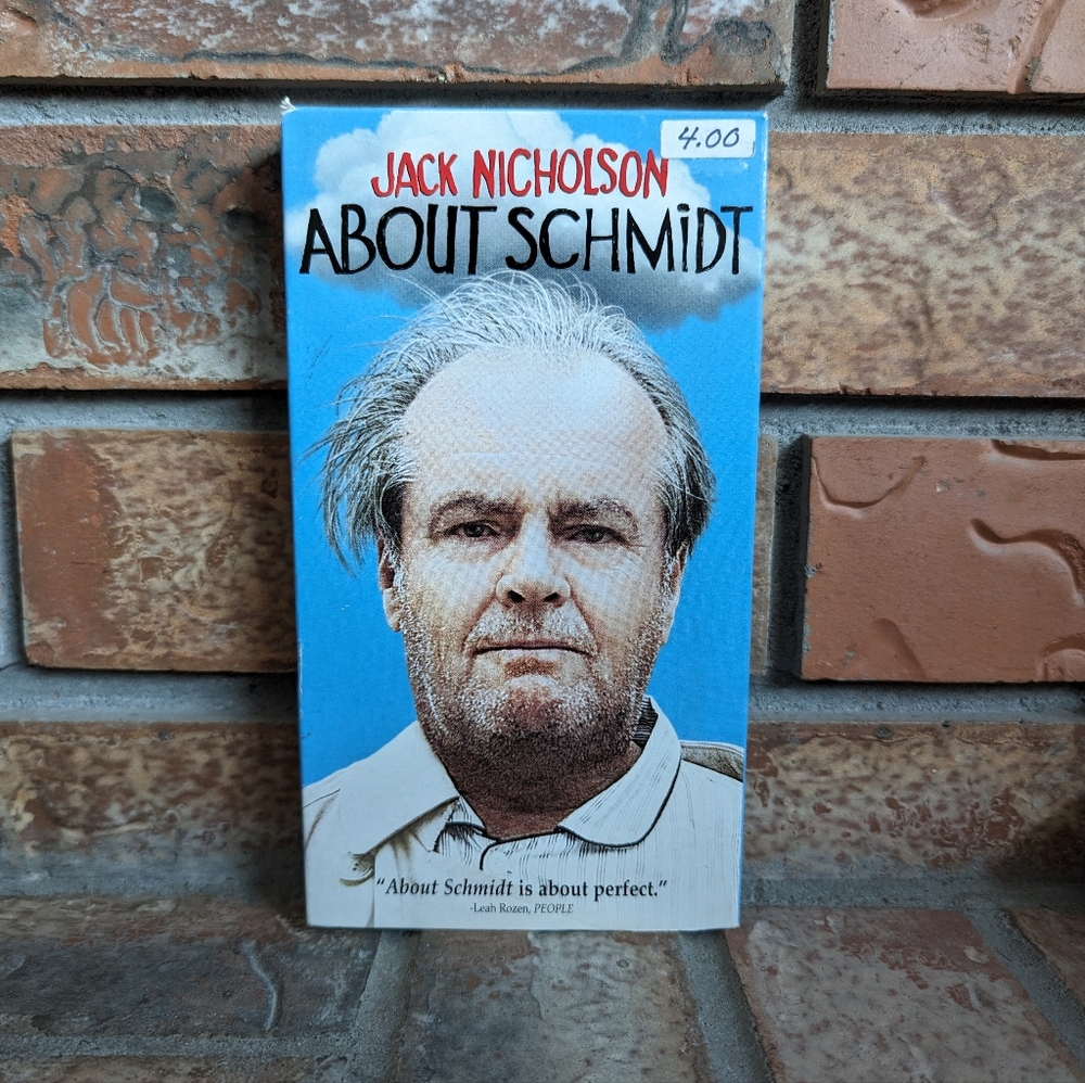 ** 4/$25 VHS ** About Schmidt (VHS, 2002) Vintage - Y2K - Retro - Good Used Cond